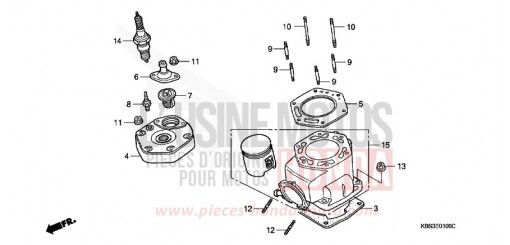 CYLINDRE/CULASSE NSR125RY de 2000